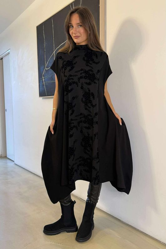 Oscar Tilda Dress Fleur Black 